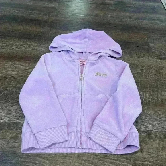 Juicy Couture Other - Juicy Couture Pink jacket size 3T Hoodie Sweatshirt Zip Up In Good Condition